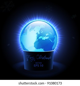 Gift shining earth globe