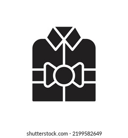 Gift Shirt Filled Icon Vector Illustration