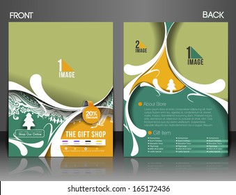 Gift Shop Front & Back Flyer & Poster Cover Template 