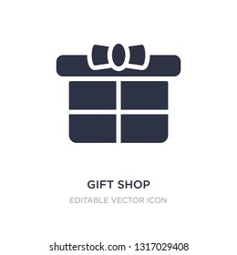 gift shop icon on white background. Simple element illustration from Signs concept. gift shop icon symbol design.