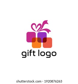 Gift Shop Logo Design Concept Vector, Template, Colorful, Emblem, Design Concept. vector logo box with gifts