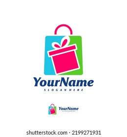 Gift Shop Logo Design Template. Shop Gift logo concept vector. Creative Icon Symbol