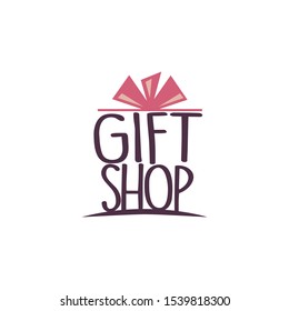 Gift shop logo design vector template. Design for your logo business.