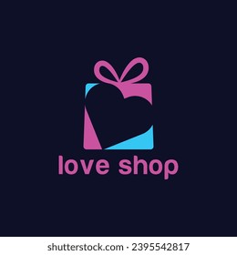 Gift Shop Logo Love Shopping Bag Box Happy Birthday Valentine 
