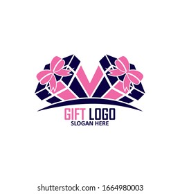 Gift Shop Logo Symbol Template Design Vector, Emblem, Design Concept, Creative Symbol, Icon
