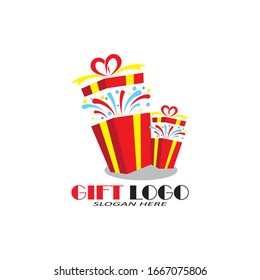 Gift Shop Logo Symbol Template Design Vector, Emblem, Design Concept, Creative Symbol, Icon

