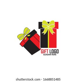 Símbolo de diseño de plantilla de logotipo de tienda de regalos, emblema, concepto de diseño, símbolo creativo, icono
