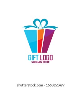 Gift Shop Logo Symbol Template Design Vector, Emblem, Design Concept, Creative Symbol, Icon
