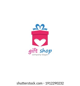 Gift Shop Logo Symbol Template Design Vector