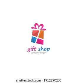 Gift Shop Logo Symbol Template Design Vector