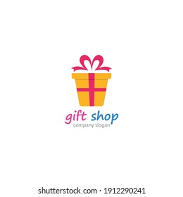 Gift Shop Logo Symbol Template Design Vector