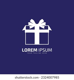 Modelo de logotipo de tienda de regalos Vector de plantilla de diseño, Emblema, Concepto de diseño, símbolo creativo, diseño de plantilla de icono