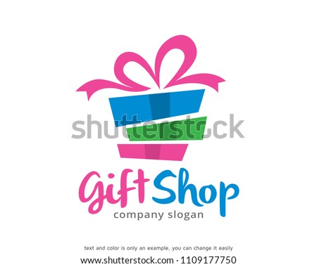Gift Shop Logo Symbol Template Design Vector, Emblem, Design Concept, Creative Symbol, Icon