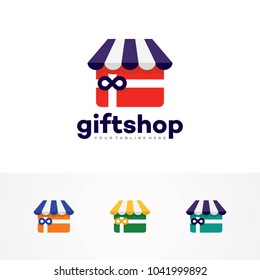 Gift Shop Logo Template Design Vector, Emblem, Design Concept, Creative Symbol, Icon
