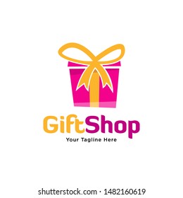 Gift Shop Logo Template Design Vector. Vector, Emblem, Design Concept, Creative Symbol, Icon