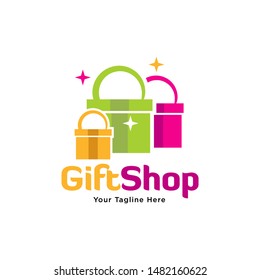 Gift Shop Logo Template Design Vector. Vector, Emblem, Design Concept, Creative Symbol, Icon