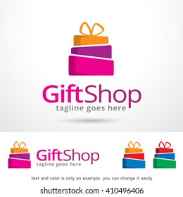 Gift Shop Logo Template Design Vector