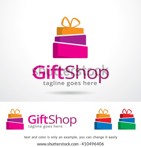 Gift Shop Logo Template Design Vector