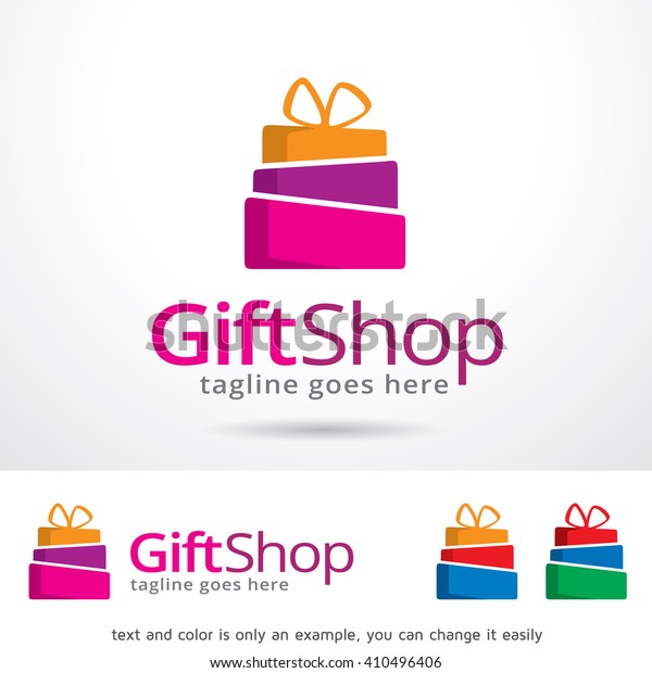 Gift Shop Logo Template Design Vector Stock Vector Royalty Free