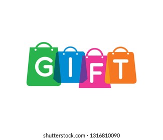 Gift Shop Logo Template, Icon, Symbol - Vector