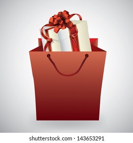 Regalo en una bolsa de compras