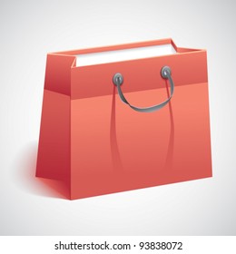 Gift shopping bag.Vector illustration
