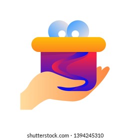 Gift Shopping and E-Commerce illustration.