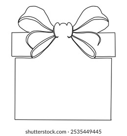 Gift silhouette Christmas gift celebration box container black decorative line