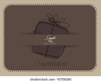 Gift silhouette invitation