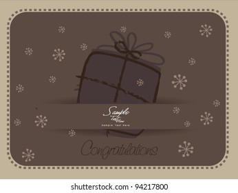 Gift silhouette invitation