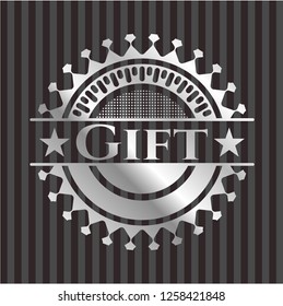 Gift silver badge or emblem