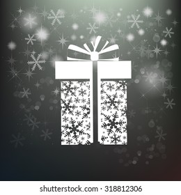 Gift silver shine. Vector