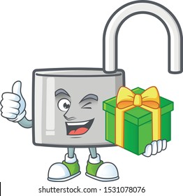 With gift silver unlock key for security private.