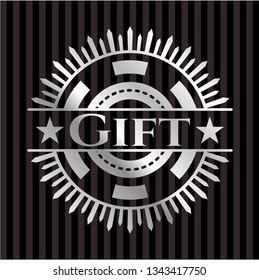 Gift silvery shiny emblem