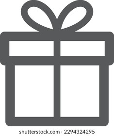 Gift simple black icon (pictogram)