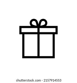 Icono de regalo simple para aplicaciones y sitios web