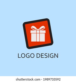 regalo para el diseño simple del logotipo