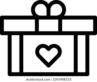 Gift single vector line icon