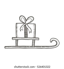 gift in sleigh drawing