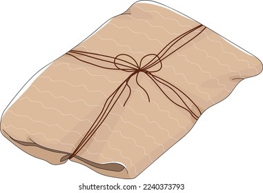 gift in soft craft paper
