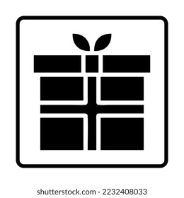 Gift solid Icon. Social media sign icons. Vector illustration isolated for graphic, web design, apps and websites