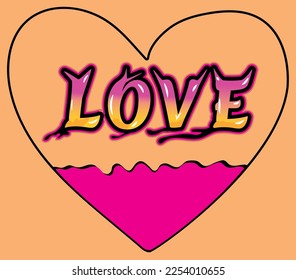 Gift someone a nice t-shirt with love. Vector illustration inscription for prints and posters, menu design, invitation and greeting cards.