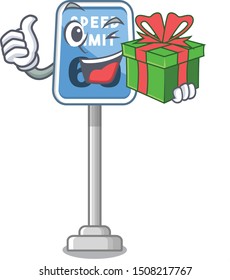 With gift speed limit isolated in the mascot