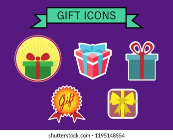gift stickers illustration 