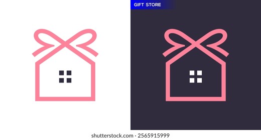 Gift store logo, affection, birthday, romantic, special, valentine, Icon symbol design template EPS 10