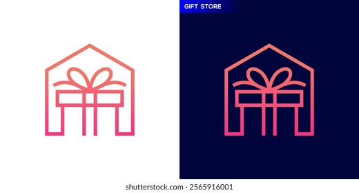 Gift store logo, affection, birthday, romantic, special, valentine, Icon symbol design template EPS 10