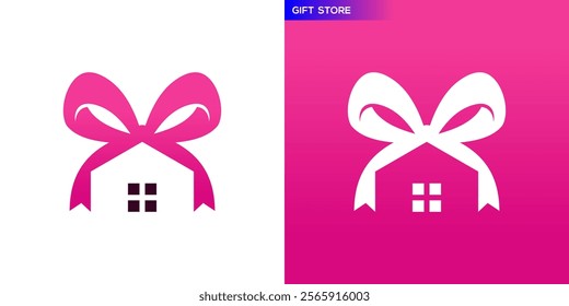 Gift store logo, affection, birthday, romantic, special, valentine, Icon symbol design template EPS 10