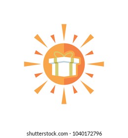Gift Sun Logo Icon Design