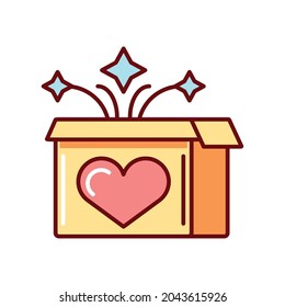 gift surprise with heart icon