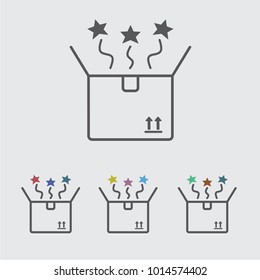 Gift surprise line icon